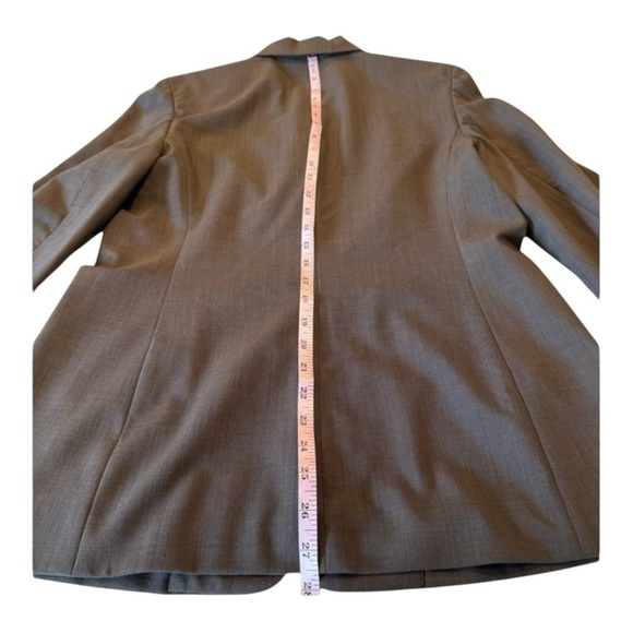 Ann Taylor Loft Wool Blend Espresso Brown Career Wear 3 button Blazer NWOT 8/M - Picture 8 of 13